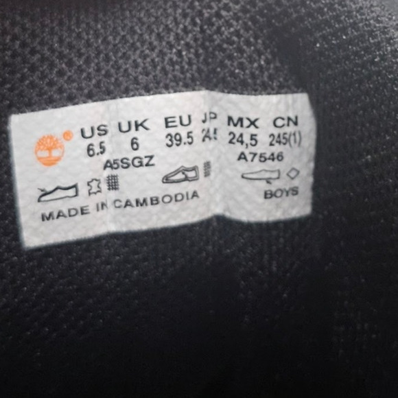 TIMBERLAND  6" Field Boots Women's 8 (EU39) Black, Yellow  NEW - Picture 9 of 10